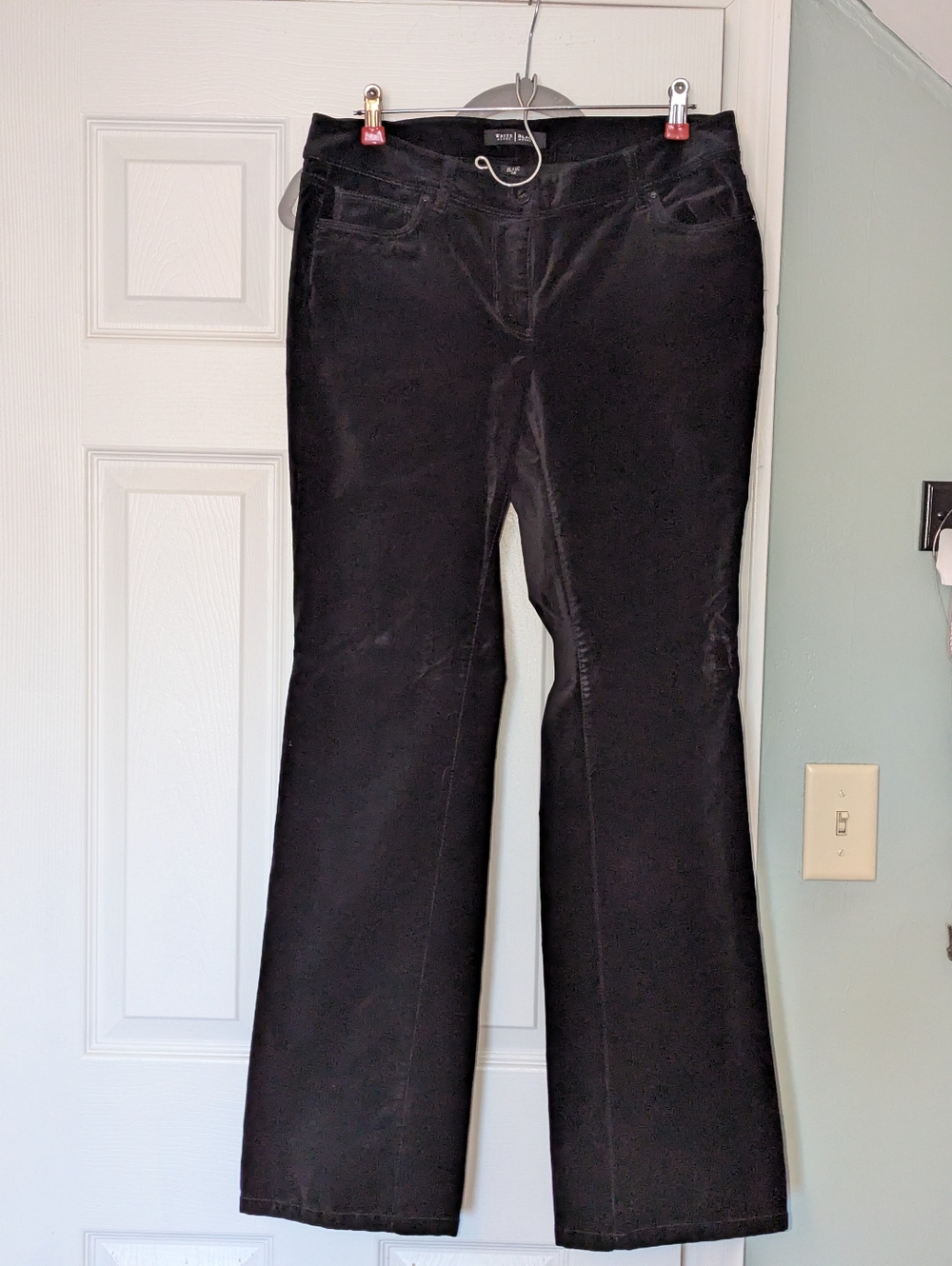 White House Black Market Black Velvet Bootcut Pants